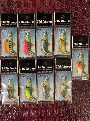 TUTUlure 1.8克彩色鳟鱼亮片 马口白条亮片微物路亚饵