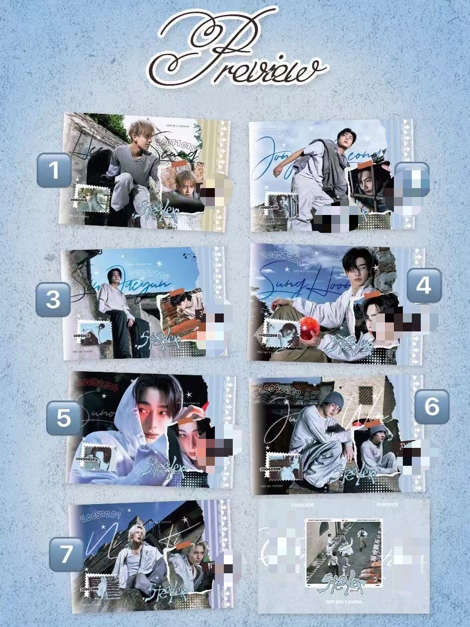 thumbnail for New 10cm*15cm postcards 7 people in total, 70 pieces