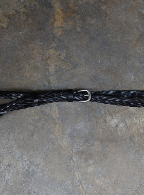 男女小皮带 昱谷®鞣制牛皮编织腰带 休闲针扣 绅装万搭细款1.8cm