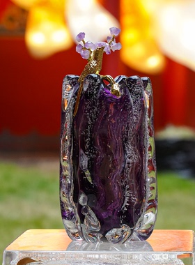 【本尼家】HY05轻奢创意花边气泡琉璃花瓶艺术装饰玄关摆件