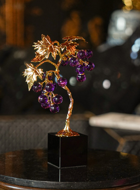 【本尼家】HY39现代轻奢装饰紫葡萄饰品电视柜桌面摆设玄关摆件