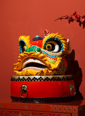 【本尼家】非遗手工彩釉交趾陶特大号狮头手工陶瓷装饰玄关摆件