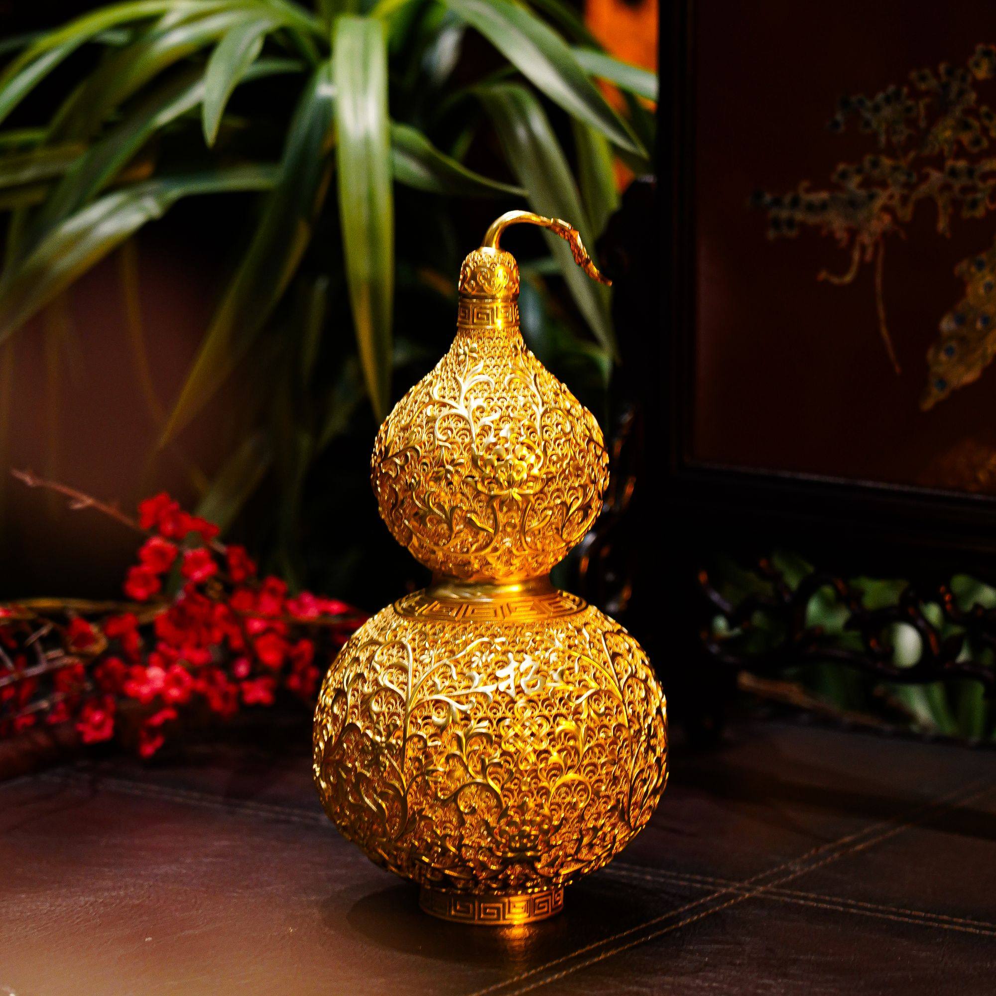 【本尼家】非遗好物《花丝吉祥葫芦》中式家居装饰铜葫芦玄关摆件,家居饰品,装饰摆件,淘宝优惠券,粉丝福利购,淘宝优惠卷