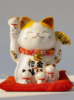 【本尼家】陶瓷招财猫存钱罐店铺开业礼品乔迁礼物旺财玄关摆件