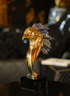 【本尼家】HY33现代轻奢装饰鹰首饰品客厅电视柜桌面玄关摆件