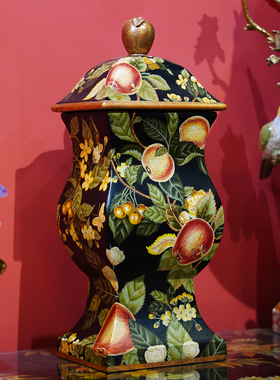 【本尼家】YS31法式中国风扁瓶饰物盒摆件