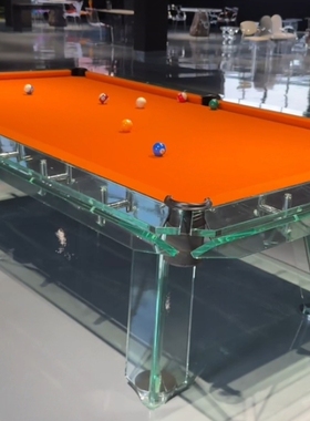 【本尼家】TY74中式黑八台球桌美式透明亚克力家庭标准式球台高端