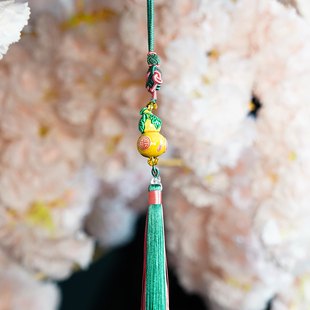 【本尼家】非遗手工彩釉交趾陶挂件车内挂饰中式吊坠玄关装饰摆件