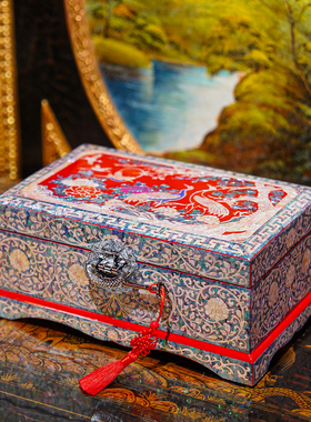 【本尼家】JH33非遗好物螺钿漆器《松鹤延年》首饰盒情人节礼物