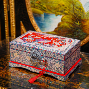 【本尼家】JH33非遗好物螺钿漆器《松鹤延年》首饰盒情人节礼物
