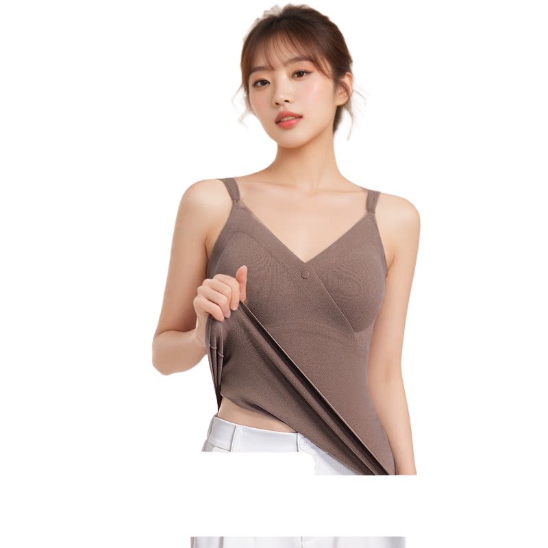 孕之彩哺乳吊带产后喂奶防走光保暖免穿文胸秋冬保暖内衣半固定