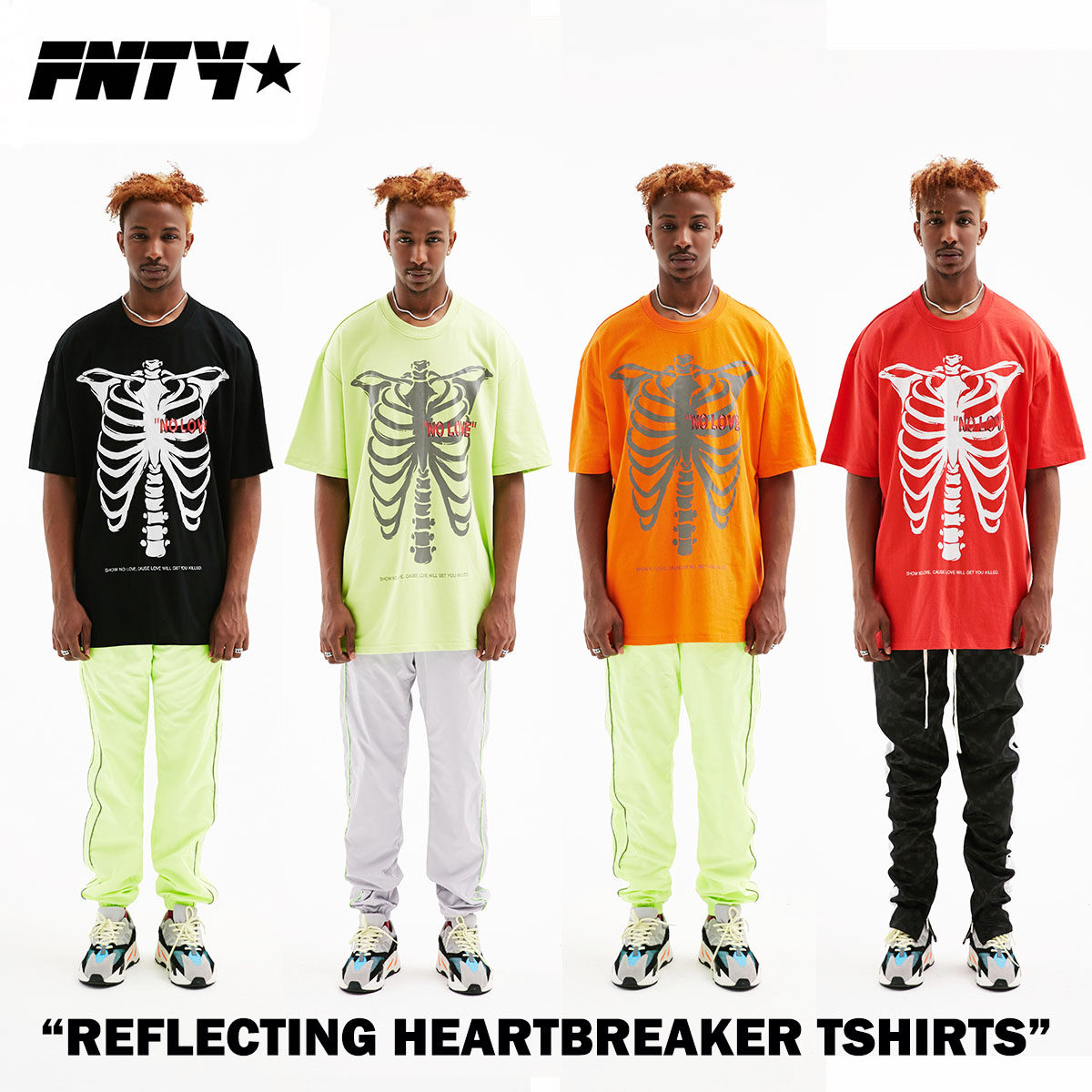 FNTY REFLECTING HEARTBREAKER TSHIRTS 3M反光骷髅骨架T恤|msdalam kategori Pakaian Lelaki, baju-T - dari Buy2taobao.com untuk memberikan perkhidmatan ejen Taobao profesional membeli