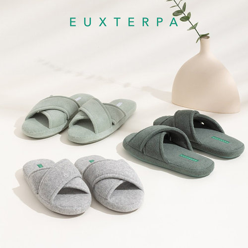 特价福利 | EUXTERPA欧特帕毛巾室内家居棉拖鞋交叉露趾情侣防滑