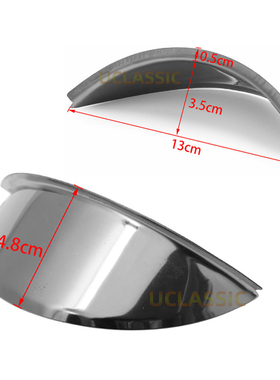 适用飞度4大灯帽檐摩托车GN125小牛U+b/u1d防水金属不锈钢灯帽帽