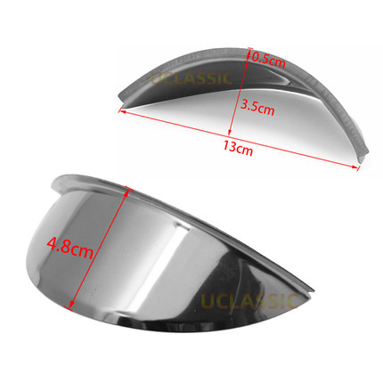 适用飞度4大灯帽檐摩托车GN125小牛U+b/u1d防水金属不锈钢灯帽帽