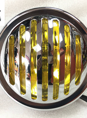 游侠gn复古摩托车改装网栅全金属玻璃格栅车头前照大灯