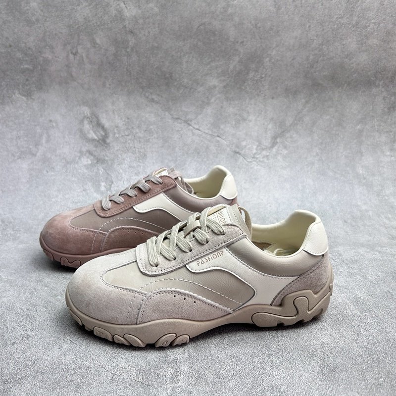 2026春季新款真皮新款女鞋平底休闲深口时尚牛皮百搭系带女单鞋,女鞋,深口单鞋,淘宝优惠券,粉丝福利购,淘宝优惠卷