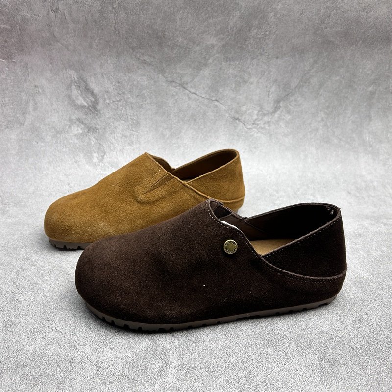 2026春季新款真皮新款女鞋平底休闲深口时尚牛皮百搭套脚女单鞋,女鞋,深口单鞋,淘宝优惠券,粉丝福利购,淘宝优惠卷