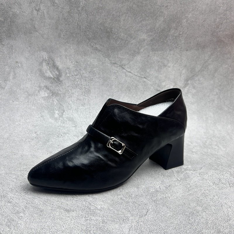 2026春季新款真皮新款女鞋高粗跟休闲深口时尚牛皮百搭套脚女单鞋,女鞋,深口单鞋,淘宝优惠券,粉丝福利购,淘宝优惠卷