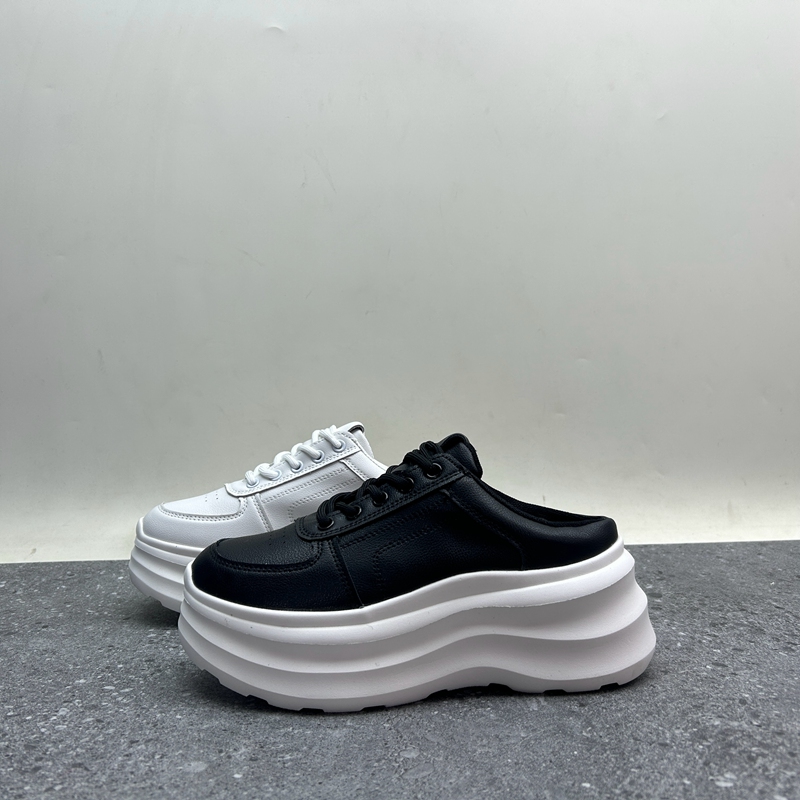 2025夏季新款厚底超纤女鞋包头