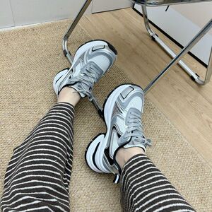2024春款老爹鞋新款女鞋厚底休闲深口系带时尚舒适百搭软底女单鞋
