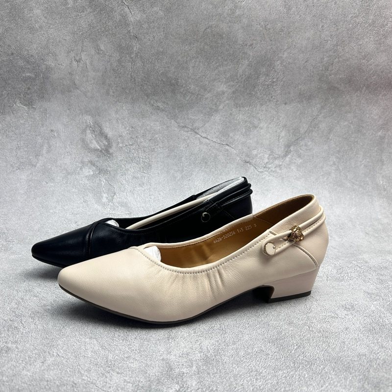 2026春季新款真皮新款女鞋低跟休闲深口时尚牛皮百搭套脚女单鞋,女鞋,深口单鞋,淘宝优惠券,粉丝福利购,淘宝优惠卷