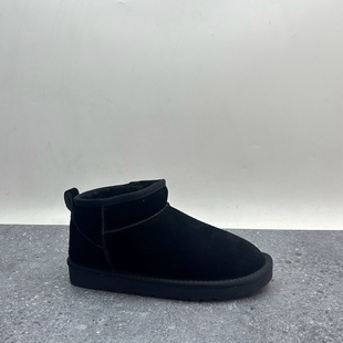 百搭雪地靴保暖圆头厚底保暖舒适牛皮男棉鞋 2024秋冬断码 真皮男鞋