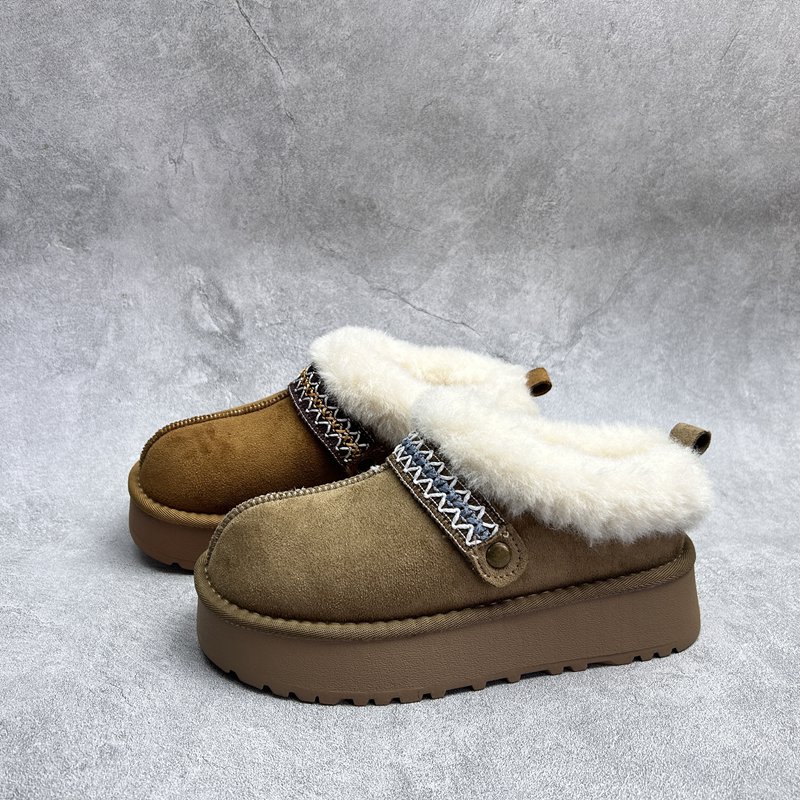 工厂2025秋冬断码绒面女鞋雪地靴厚底休闲舒适保暖时尚套脚短靴