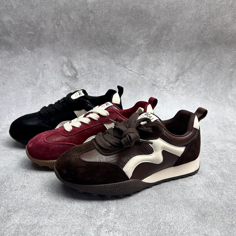 2026春季新款真皮新款女鞋厚底休闲深口时尚牛皮百搭系带女单鞋,女鞋,深口单鞋,淘宝优惠券,粉丝福利购,淘宝优惠卷