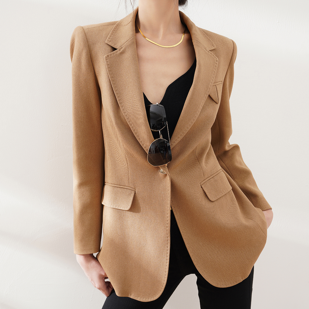 通勤长袖修身西装显瘦高品质