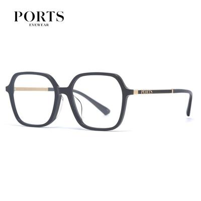 25年新款PORTS宝姿近视眼镜架全框女气质百搭大脸钛架 POF22417
