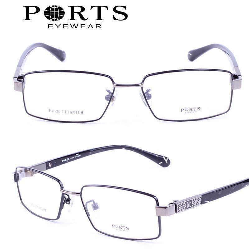PORTS宝姿眼镜架 男士大框款 金属钛镜架眼镜框专柜正品 POM12202