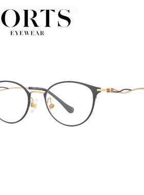 26年新款PORTS宝姿眼镜女款超轻钛架 防蓝光近视眼镜框 POF22545