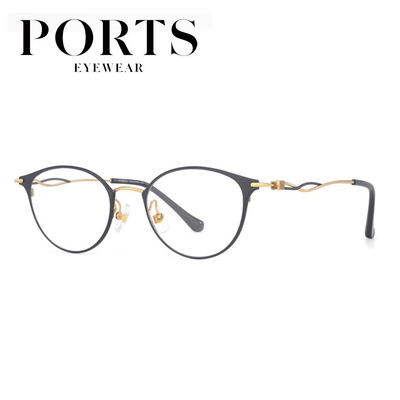 宝姿女款超轻钛防蓝光近视镜架