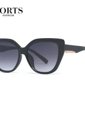PORTS宝姿太阳镜 猫眼墨镜韩版气质 遮阳女潮圆脸大框   PSF24505