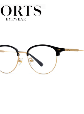 2025年新款PORTS宝姿眼镜框女士全框眉架超轻 配镜纯钛 POF22516