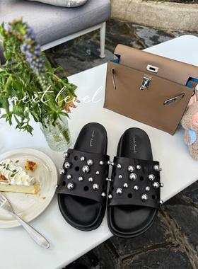 bytheWEI高端线【大珠小珠落玉盘】nextlevel头层小羊皮洞洞拖鞋