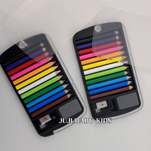 TFA彩色铅笔迷你素描套装绘画儿童蜡笔外出随身便携口袋画画笔