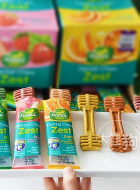 新加坡Happi Doggy热带水果维生素磨牙棒洁齿骨柴犬口腔护理18支