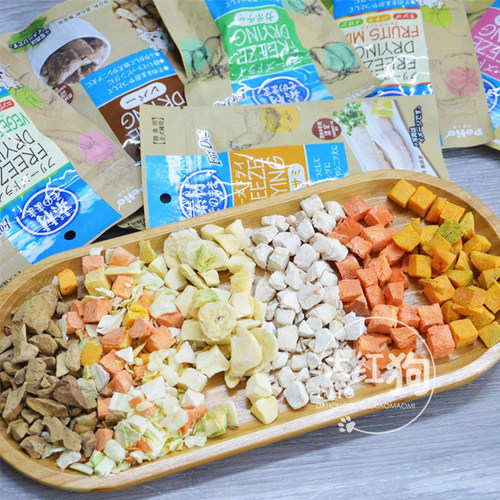 petio冻干鸡肉果蔬犬猫用狗零食