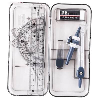 8 Pcs/Set Compass Ruler Set Protractor Drawing Triangle Eras