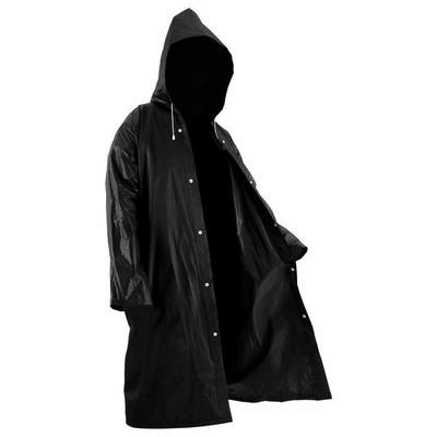 Men Women Raincoat Outdoor Rainwear EVA Cloth Hoodie Long Ra