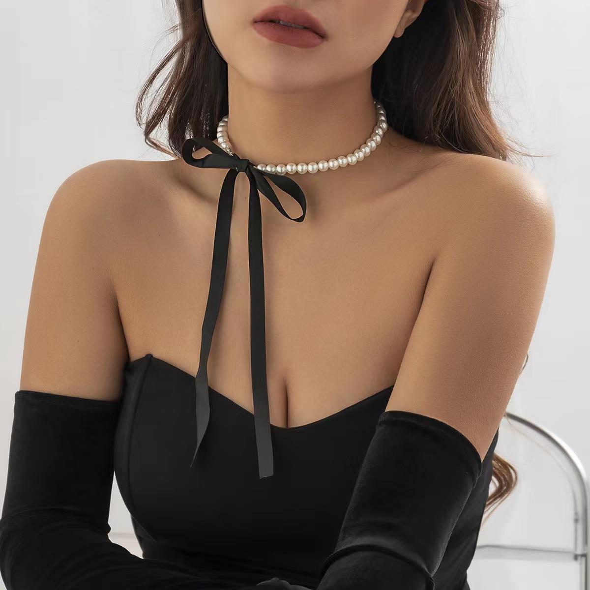 Cross border jewelry pearl choker elegant necklaces women饰