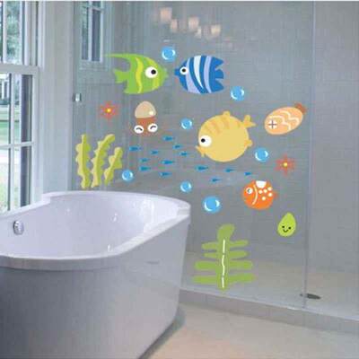 2023 new tropical fish bubble wall sticker kids room nursery