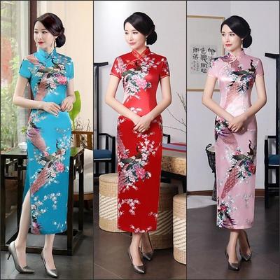 PlusSize Chinese Traditional Dress Women Long Cheongsam 旗袍