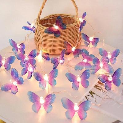 田园风蝴蝶灯串led彩灯氛围灯