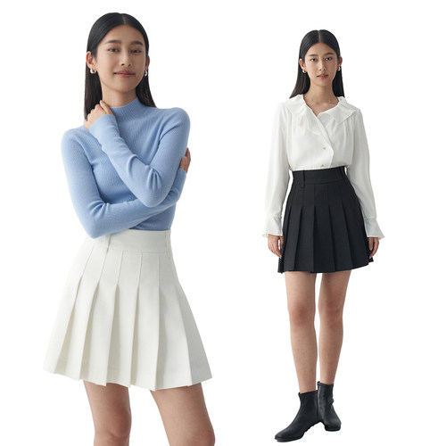 LIMONN | 一条锋利的百褶裙mui风经典高腰百褶裙半身裙伞裙JK