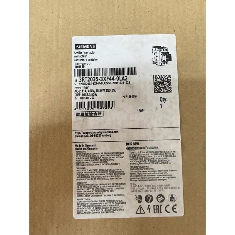 西门子铁路专用接触器 3RT2035-3XF44-0LA2议价