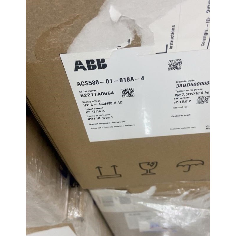 ABB变频器ACS580-01-018A-4,全新原装正品议价