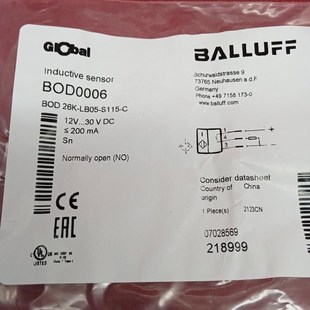 26K 全新原装 BOD 巴鲁夫传感器BOD0006 LB议价 正品